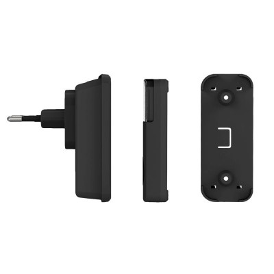 Solight bezdrátový zvonek, do zásuvky, 200m, černý, learning code - foto č. 3