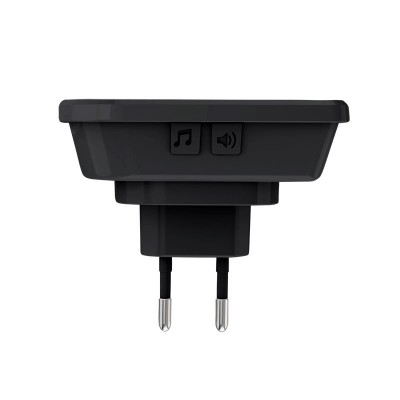 Solight bezdrátový zvonek, do zásuvky, 200m, černý, learning code - foto č. 4