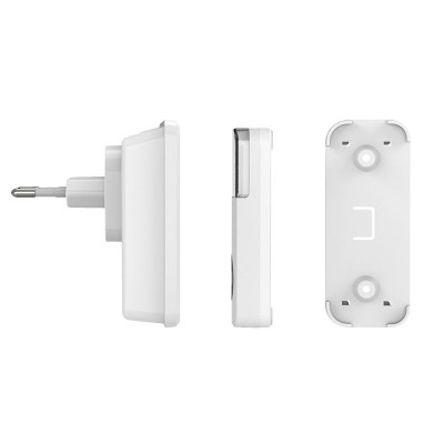 Solight bezdrátový zvonek, 2 tlačítka, do zásuvky, 200m, bílý, learning code - foto č. 3