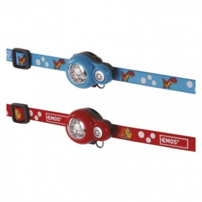 Dětská LED čelovka Dino, 2× CR2032, 8 ks, display box (8 ks) - foto č. 3