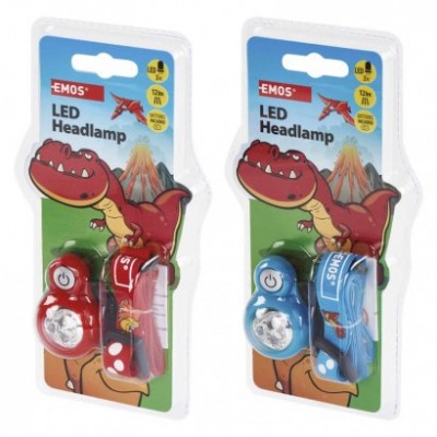 Dětská LED čelovka Dino, 2× CR2032, 8 ks, display box (8 ks) - foto č. 11