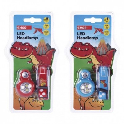 Dětská LED čelovka Dino, 2× CR2032, 8 ks, display box (8 ks) - foto č. 12