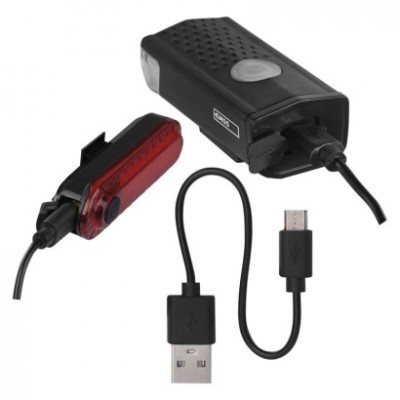 LED přední + zadní nabíjecí svítilna na kolo P3923, 90 lm (1 ks) - foto č. 8