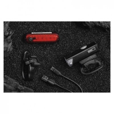 LED přední + zadní nabíjecí svítilna na kolo P3923, 90 lm (1 ks) - foto č. 12