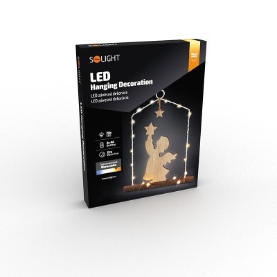 Solight LED závěsná dekorace - anděl, 20x LED, 2xAA - foto č. 8